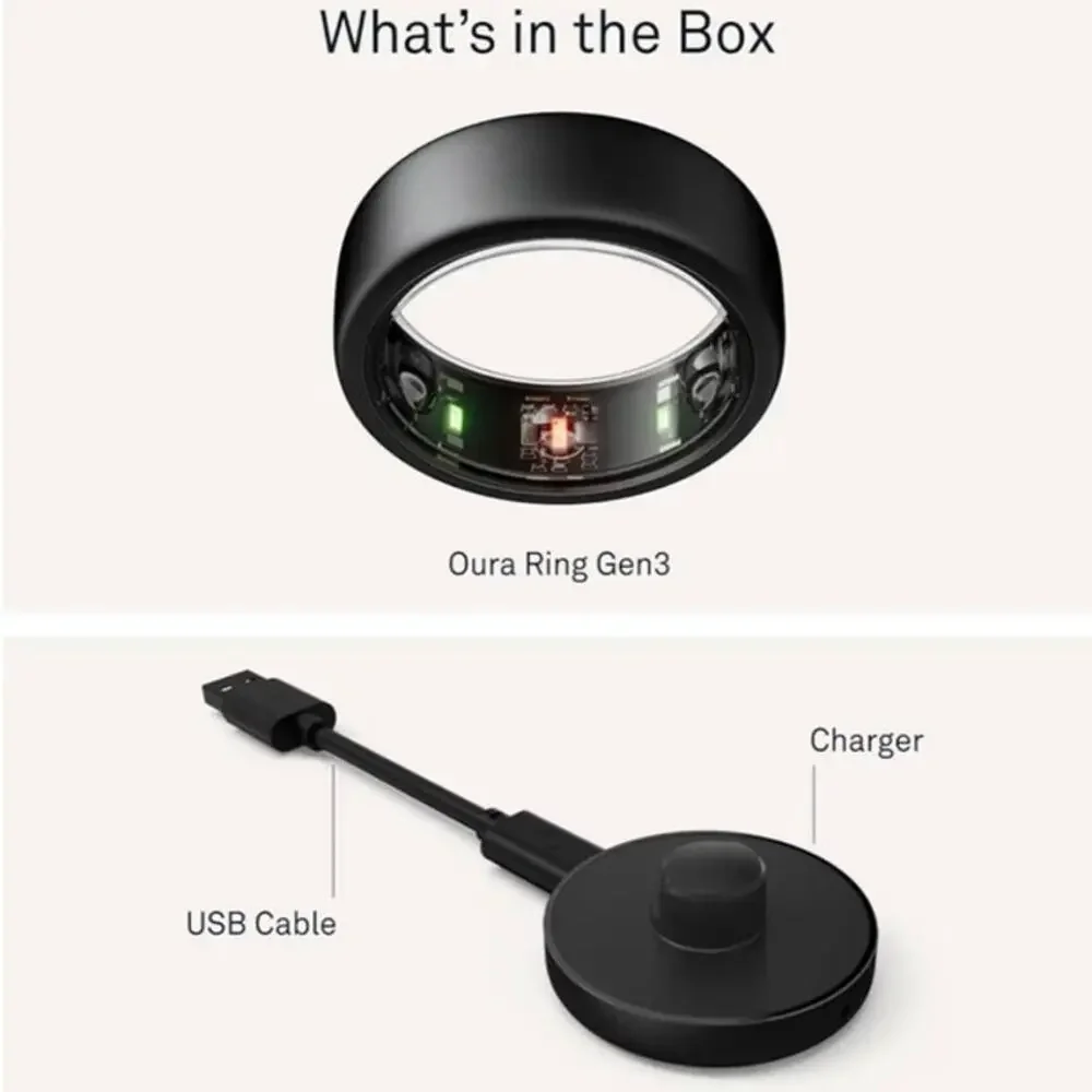 NEW Oura Ring Gen3 Horizon Stealth Smart Ring Sleep Tracker Fitness Wearable‎ 10
